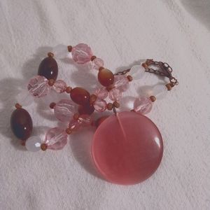 Rose colored necklace
